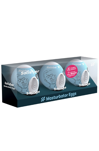 Satisfyer Masturbator Egg Savage 3-pack - Ridenti kiaušinius 3