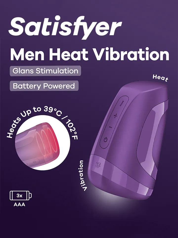 Satisfyer Men Heat Vibration Battery Powered - Vibruojantis masturbatorius 1 [full]