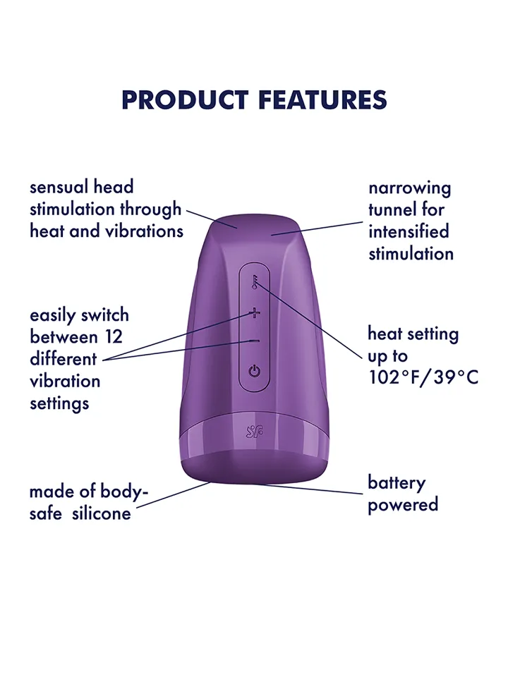 Satisfyer Men Heat Vibration Battery Powered - Vibruojantis masturbatorius 2 [full]