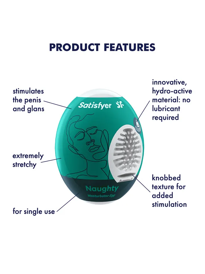 Satisfyer Naughty Masturbator Egg 3-pack - Ridenti kiaušinius 2 [full]