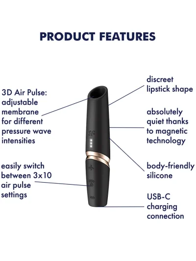 Satisfyer Perfect Kiss Air Pulse Vibrator - Oro slėgio vibratorius 2