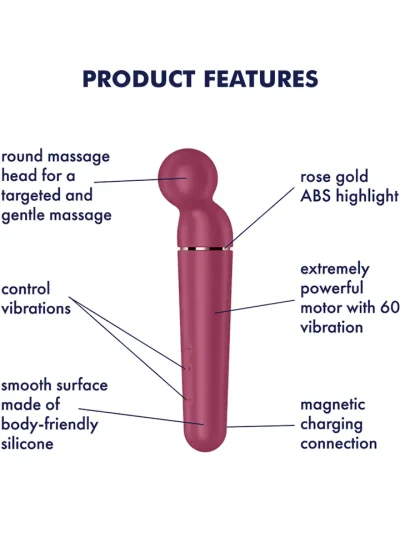 Satisfyer Planet Wand-er Berry/Rosegold - Stebuklinga lazdelė / masažo lazdelė 2