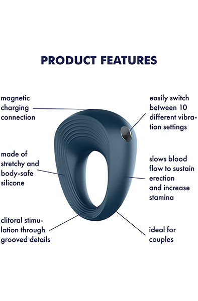 Satisfyer Power Ring - Vibruojantis gaidžio žiedas 2