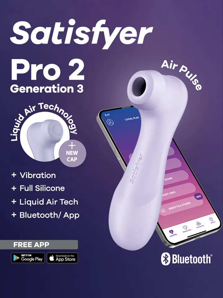 Satisfyer Pro 2 Gen. 3 With Liquid Air & Bluetooth App Purple - Oro slėgio vibratorius 1 [full]