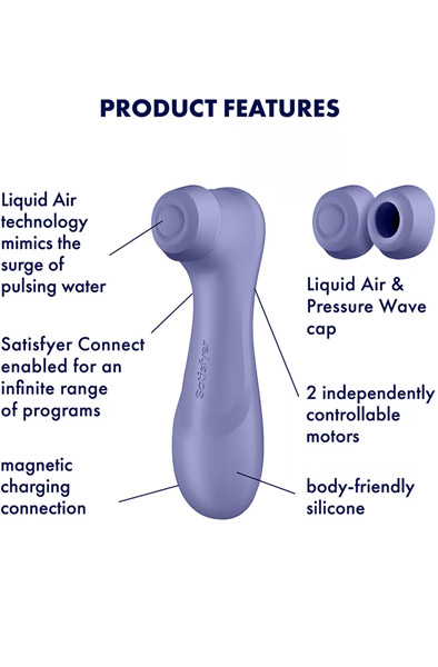 Satisfyer Pro 2 Gen. 3 With Liquid Air & Bluetooth App Purple - Oro slėgio vibratorius 2
