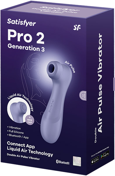 Satisfyer Pro 2 Gen. 3 With Liquid Air & Bluetooth App Purple - Oro slėgio vibratorius 7