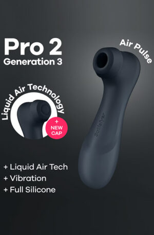 Satisfyer Pro 2 Generation 3 With Liquid Air Black - Oro slėgio vibratorius 1