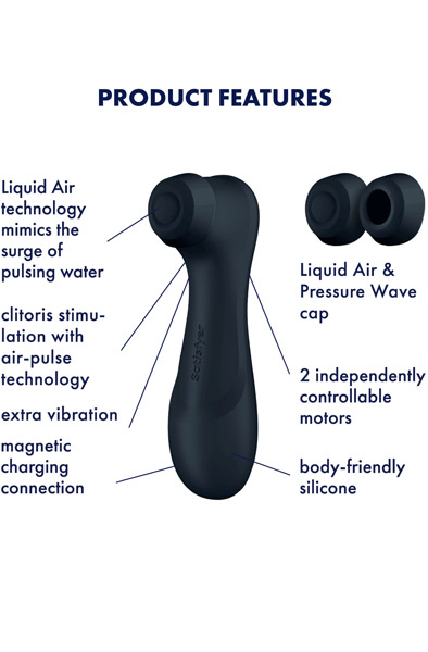 Satisfyer Pro 2 Generation 3 With Liquid Air Black - Oro slėgio vibratorius 2