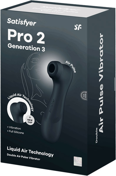 Satisfyer Pro 2 Generation 3 With Liquid Air Black - Oro slėgio vibratorius 7