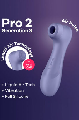 Satisfyer Pro 2 Generation 3 With Liquid Air Purple - Oro slėgio vibratorius 1