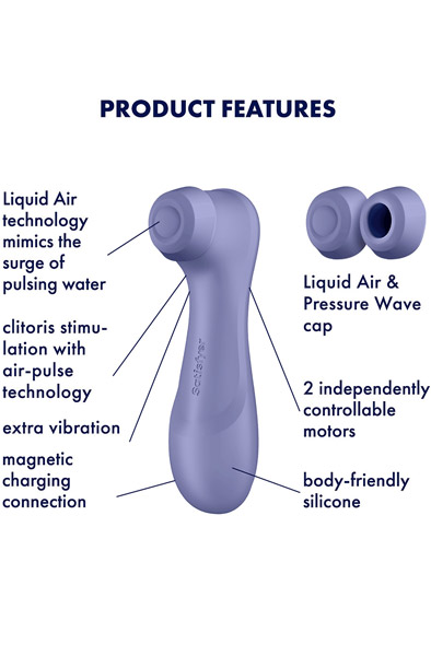 Satisfyer Pro 2 Generation 3 With Liquid Air Purple - Oro slėgio vibratorius 2