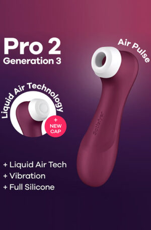 Satisfyer Pro 2 Generation 3 With Liquid Air Red - Oro slėgio vibratorius 1