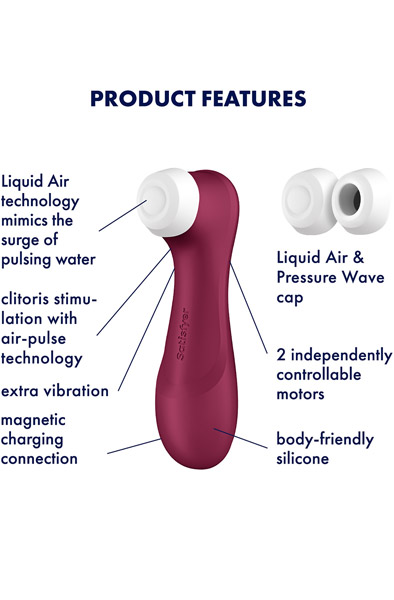Satisfyer Pro 2 Generation 3 With Liquid Air Red - Oro slėgio vibratorius 2