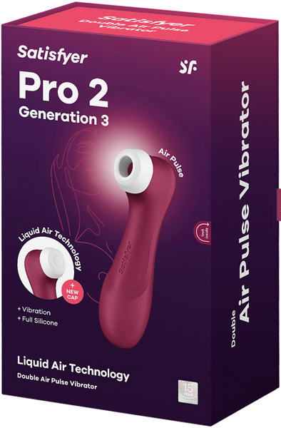 Satisfyer Pro 2 Generation 3 With Liquid Air Red - Oro slėgio vibratorius 7