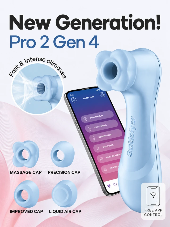 Satisfyer Pro 2 Generation 4 Serene Blue - Oro slėgio vibratorius 1 [full]