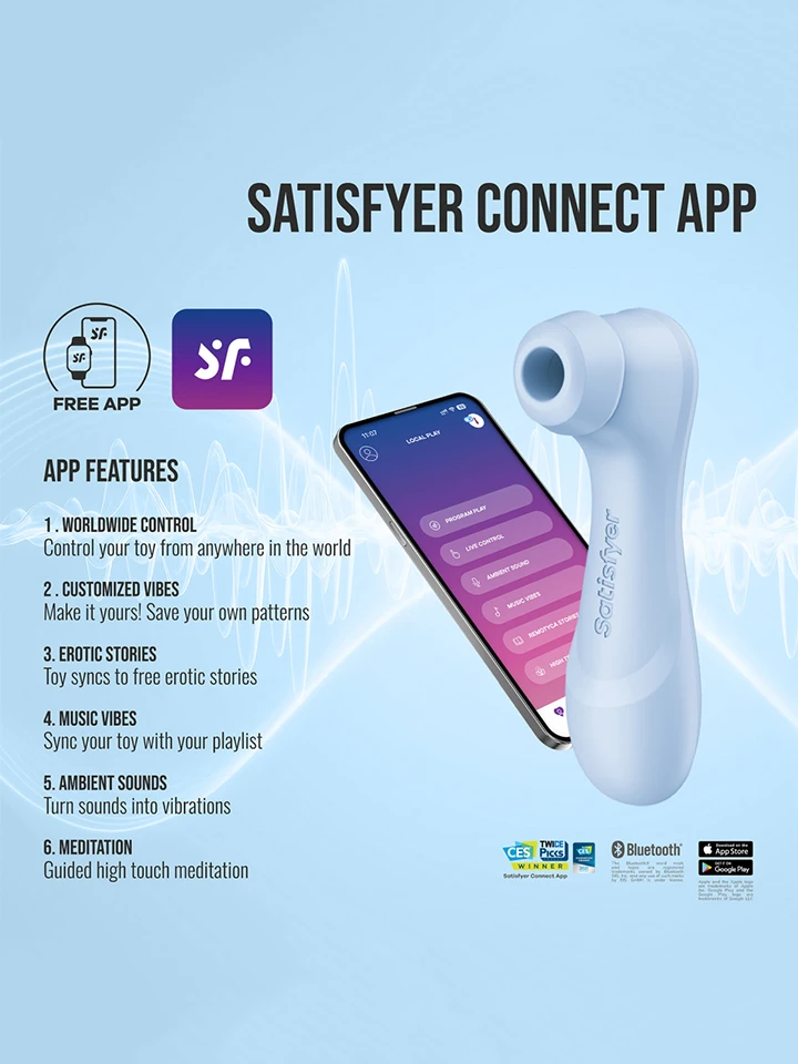 Satisfyer Pro 2 Generation 4 Serene Blue - Oro slėgio vibratorius 4 [full]