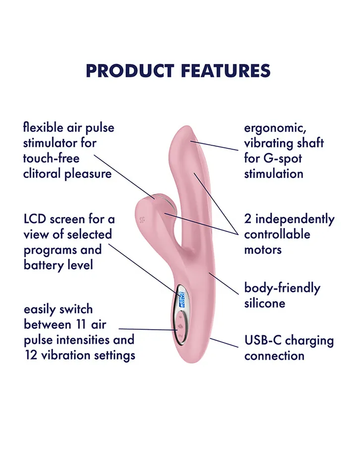 Satisfyer Pro G-Spot Rabbit Pink - G taško vibratorius 2 [full]