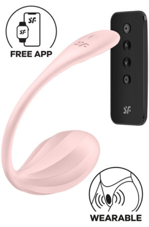 Satisfyer Ribbed Petal App Vibrator - APP kontroliuojamas vibruojantis kiaušinis 1