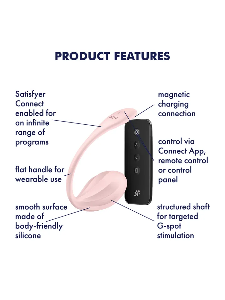 Satisfyer Ribbed Petal App Vibrator - APP kontroliuojamas vibruojantis kiaušinis 2 [full]