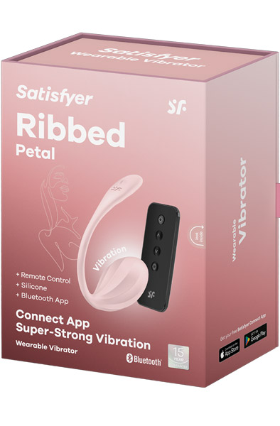 Satisfyer Ribbed Petal App Vibrator - APP kontroliuojamas vibruojantis kiaušinis 5