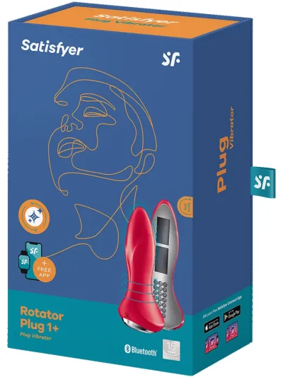 Satisfyer Rotator Plug 1+ Anal Vibrator Red - Vibruojantis analinis kištukas 5