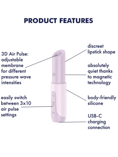 Satisfyer Secret Kiss Air Pulse Vibrator - Oro slėgio vibratorius 2