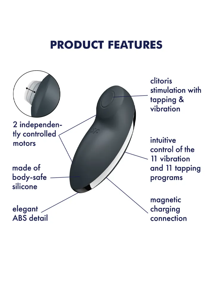 Satisfyer Tap & Climax 2 Grey - Klitorinis vibratorius 2 [full]