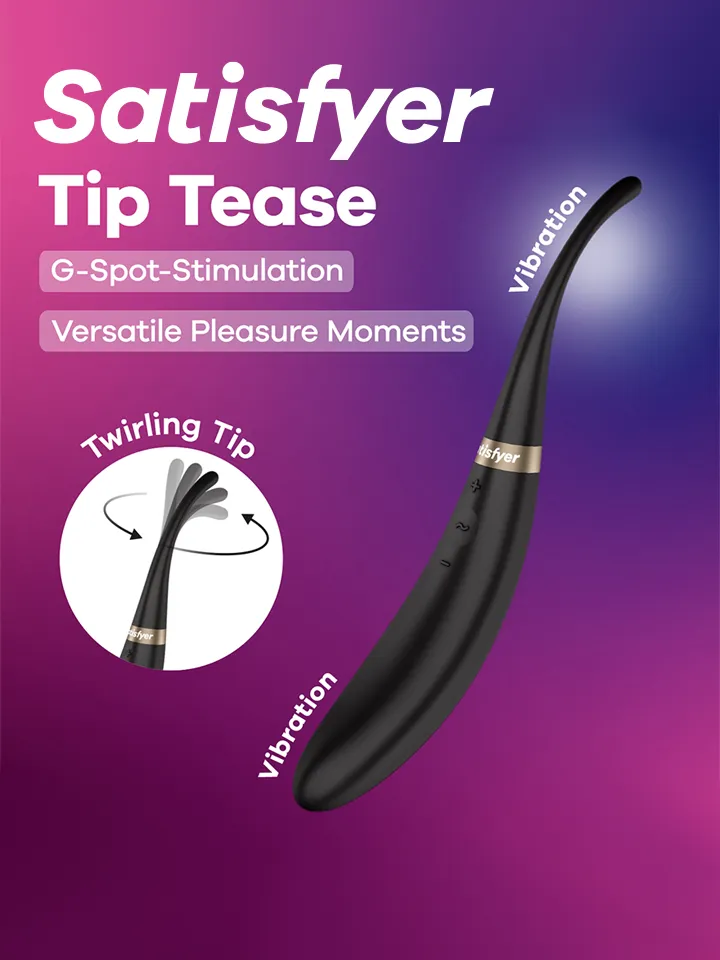 Satisfyer Tip Tease Black - G taško vibratorius 1 [full]