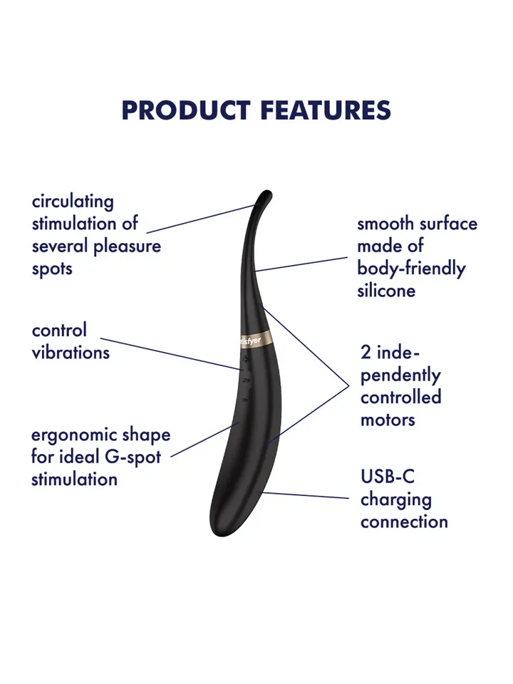 Satisfyer Tip Tease Black - G taško vibratorius 2 [full]