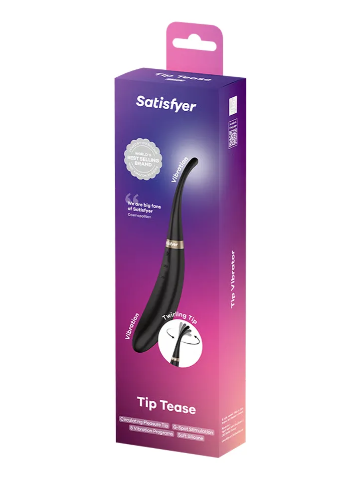 Satisfyer Tip Tease Black - G taško vibratorius 4 [full]