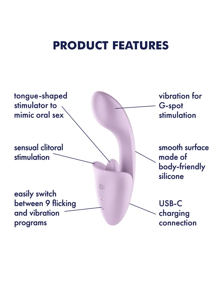 Satisfyer Tongue Expert Clitoral & G-Spot Stimulator - G taško vibratorius 2 [full]