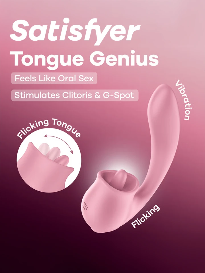 Satisfyer Tongue Genius Clitoral & G-Spot Stimulator - G taško vibratorius 1 [full]