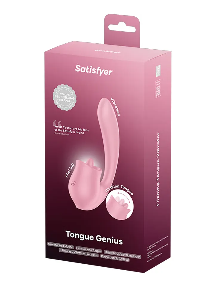Satisfyer Tongue Genius Clitoral & G-Spot Stimulator - G taško vibratorius 5 [full]