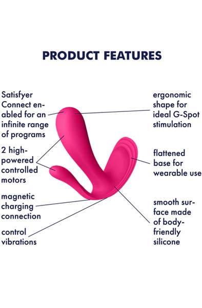 Satisfyer Top Secret+ Connect App Pink - G taško vibratorius 2