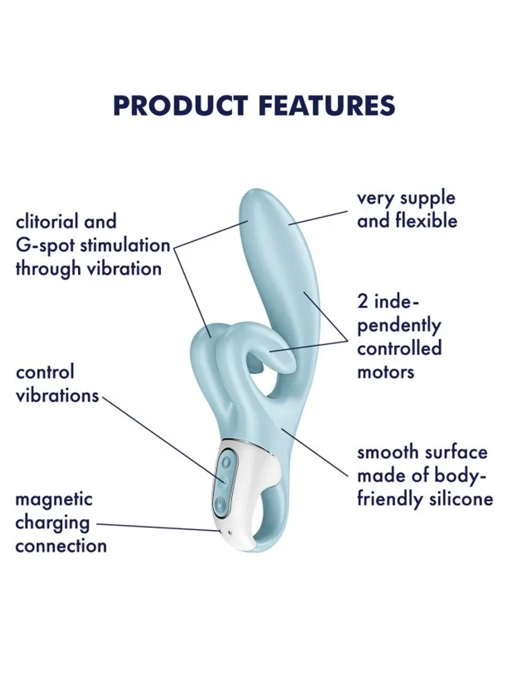 Satisfyer Touch Me Blue - Triušio vibratorius 2