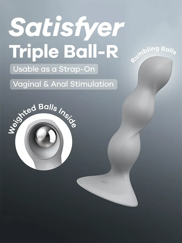 Satisfyer Triple Ball-R Weighted Dildo Grey - Analinis dildo 1 [full]