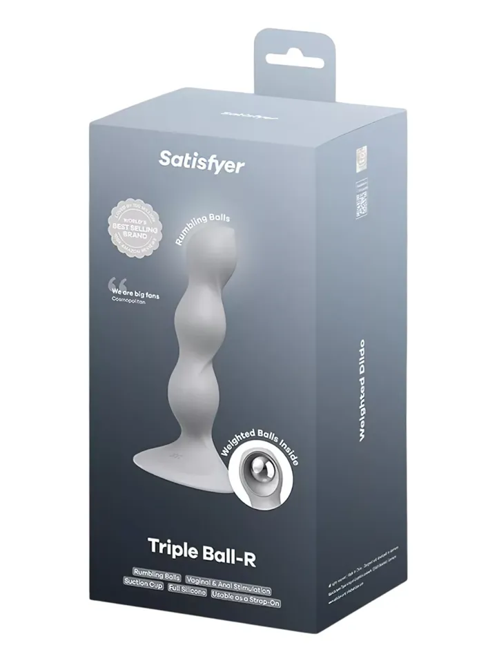 Satisfyer Triple Ball-R Weighted Dildo Grey - Analinis dildo 4 [full]