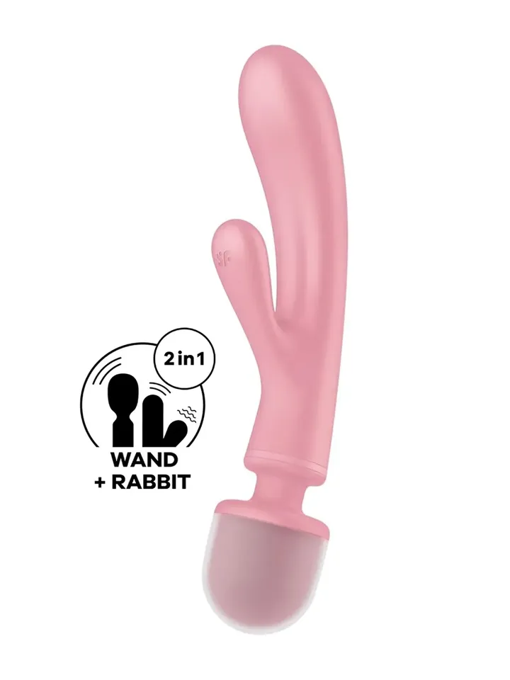 Satisfyer Triple Lover Pink - Stebuklinga lazdelė / masažo lazdelė 1 [full]