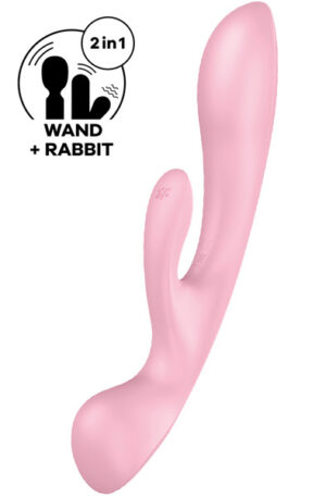 Satisfyer Triple Oh Rabbit Vibrator Pink - Triušio vibratorius 1