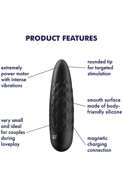 Satisfyer Ultra Power Bullet 5 Black - Kulkos vibratorius 2