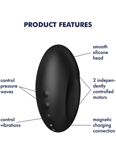 Satisfyer Vulva Lover 3 Black - Oro slėgio vibratorius 2