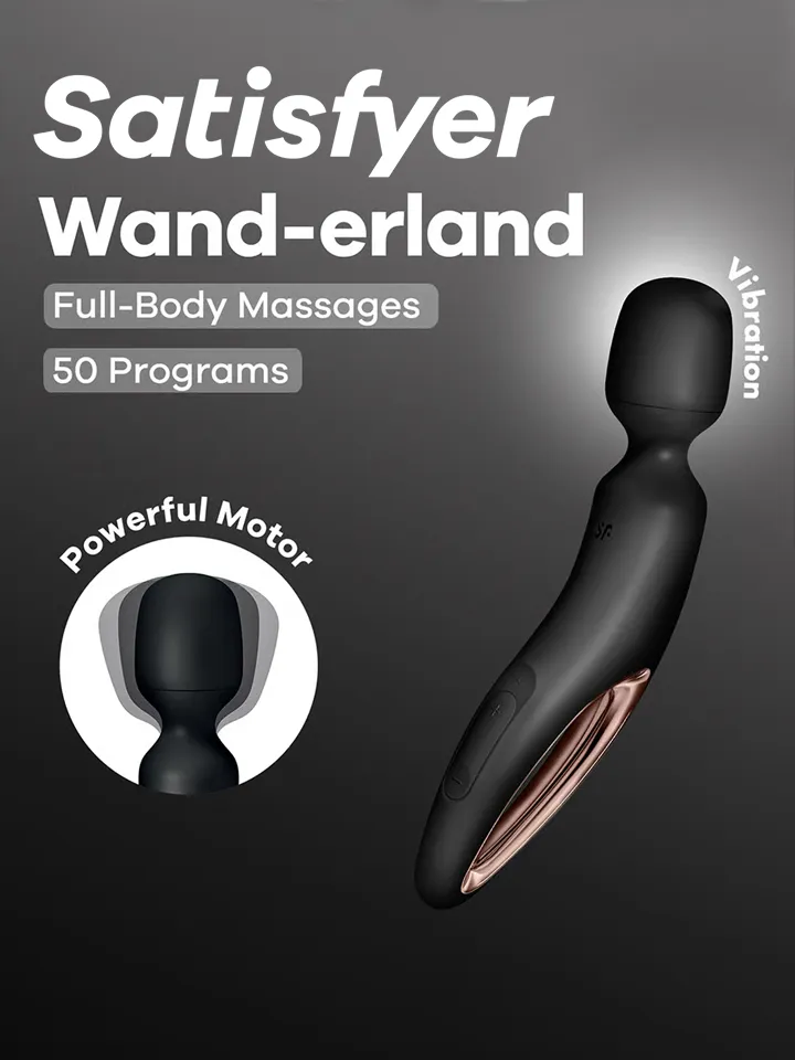 Satisfyer Wand-Erland Black/Rosegold - Stebuklinga lazdelė / masažo lazdelė 1 [full]