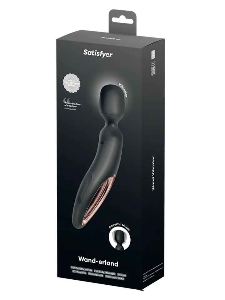 Satisfyer Wand-Erland Black/Rosegold - Stebuklinga lazdelė / masažo lazdelė 4 [full]