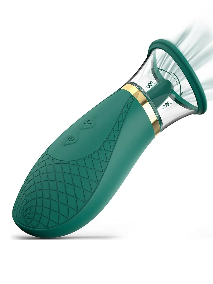 Scioness Suction & Clitoral Licking Stimulator Green - Klitorė ir makšties siurblys 1 [full]