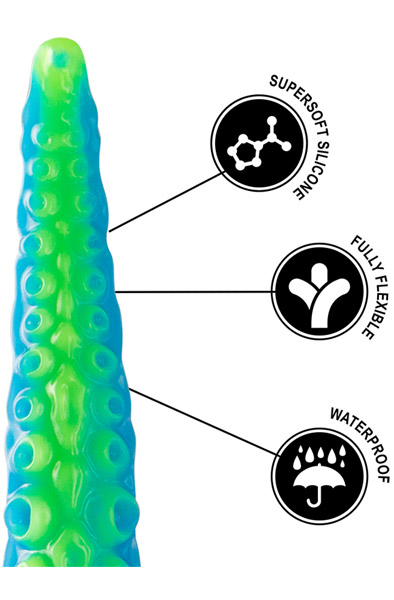 Scylla Fluorescent Tentacle Dildo 25,5 cm - Dragon dildo 5