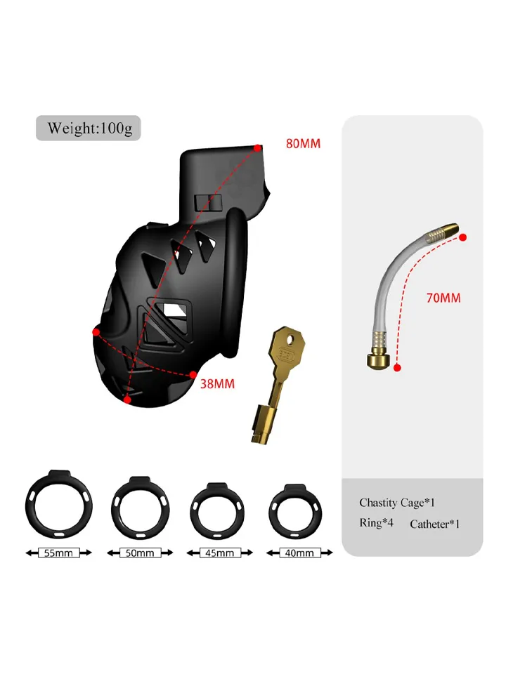 Sevanda Rattlesnake Chastity Cage Short - Varpos narvas 2 [full]