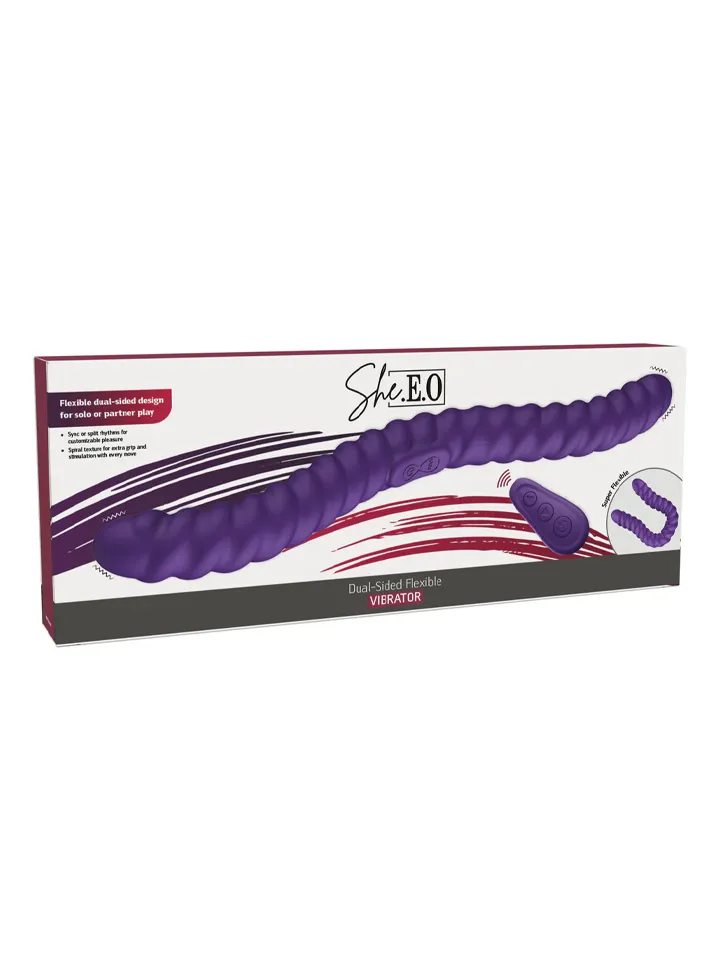 She.E.O Dual-Sided Flexible Vibrator - Vibruojantis dildo 6 [full]