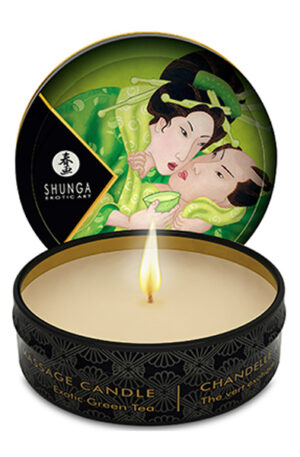 Shunga Erotic Art Massage Candle Exotic Green Tea 30ml - Masažo žvakės 1