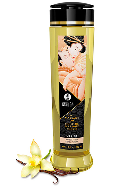 Shunga Massage Oil Desire Vanilla 240 ml - Masažo aliejaus vanilė 2