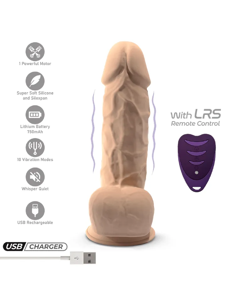 Silex-D Vibrating Dildo 21,5 cm - Vibruojantis dildo 2